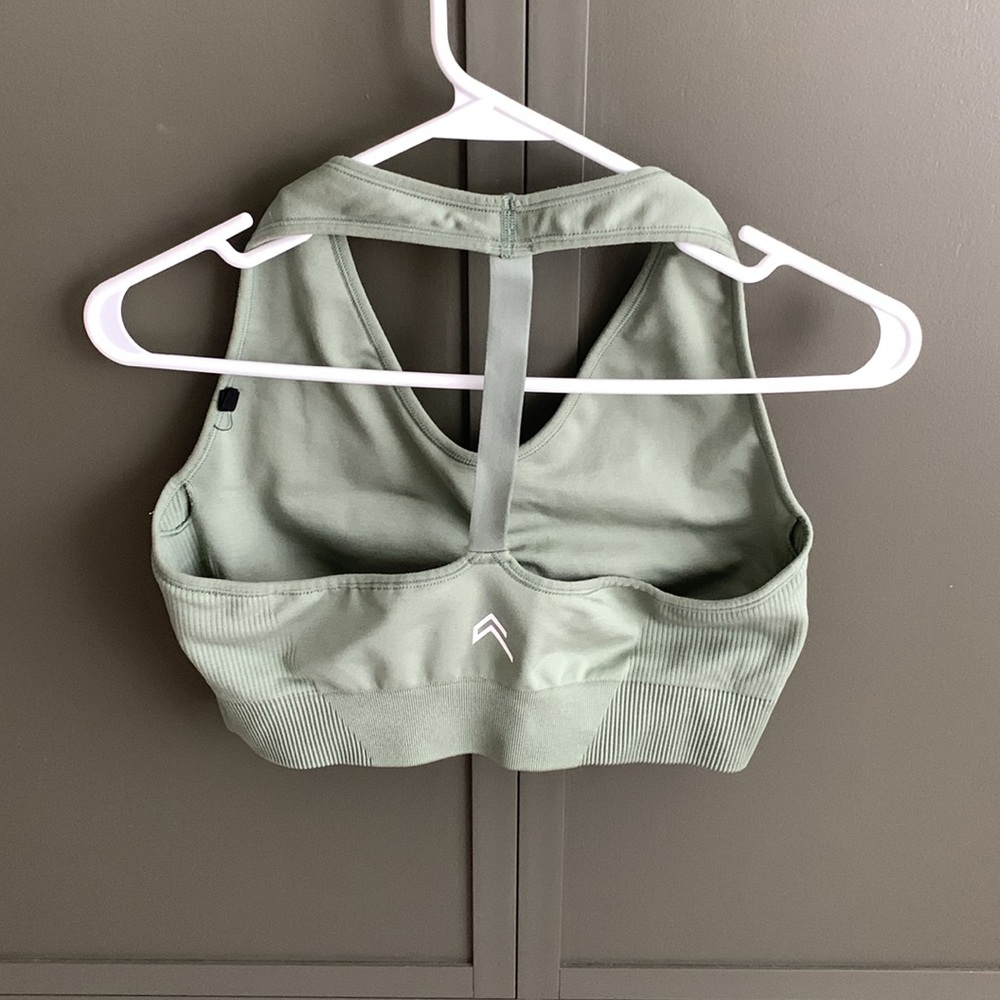 Oner Active Classic Seamless 2.0 V-Neck Bra Sage Marl XL - Picture 4 of 4